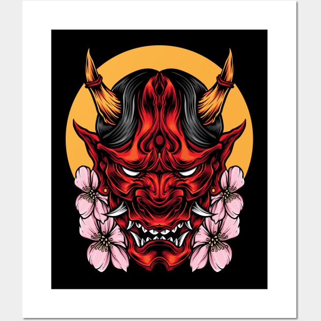 japanese demon Wall Art by Wisdom-art